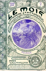 Titelblatt der Zeitschrift (Monatszeitschrift) Le Mois littéraire et picturesque von Alphonse Mucha (1860-1939): Monat Februar 1899 - Maison de la Bonne Presse -