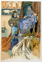 Illustration von Alphonse Mucha aus "Rama", einem Gedicht in drei Akten von Paul Verola