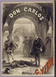Plakat für die Oper Don Carlos von Giuseppe Verdi, 1867