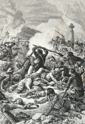 Sieg des Comte de Vaux über die Nationalisten Pascal Paolis in der Schlacht von Ponte Novo