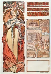 Werbeplakat von Alphonse Mucha für Österreich auf der Weltausstellung in Paris 1900
