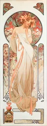 Werbeplakat von Alphonse Mucha für den Duft „Sylvanis essence“, 1899