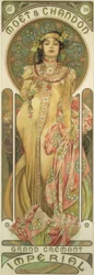 Plakat für Champagnerwerbung