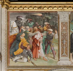 Zentrales Kirchenschiff, Sechstes südliches Joch, Gefangennahme von Jesus