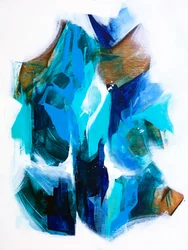 Abstrakte Blaue Strömungen