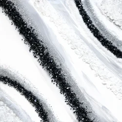 Abstraktes Glitzern in Schwarz und Silber