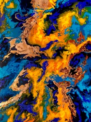 Dynamische Goldene Flüssige Kunst