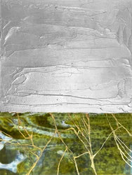 Vergoldetes Grün Silber Abstrakt