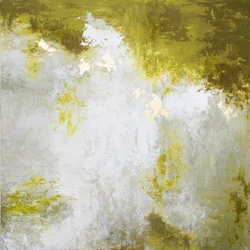 Nebeliges Grün-Gold