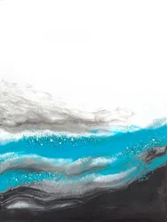 Teal-Ozean Schimmer