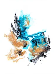 Lebhaftes Teal Gold Abstrakt