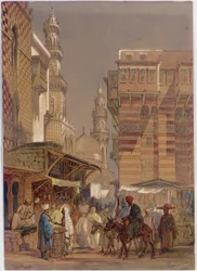 Markttag auf der Muizz id-Din li-Lah, Alt-Kairo, 1862