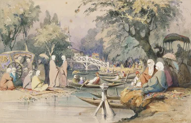 Türken am Tempel der Süßen Wasser, Konstantinopel