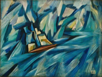 Segelboot, ca. 1914