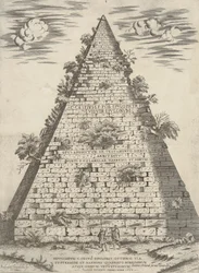 Sepulchrum C. Cestii Epulonis Ostensi Via Et Pyramide Et Marmore Quadrato Nobilissimum Atque Omnium Vetustissimum
