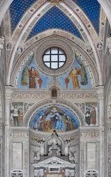 Krönung der Jungfrau Maria mit Gott und dem Heiligen Geist zwischen Francesco und Ludovico Sforza, 1500-1522
