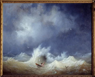 Das Schiffswrack. Gemälde von Ambroise Louis Garneray (1783-1857)