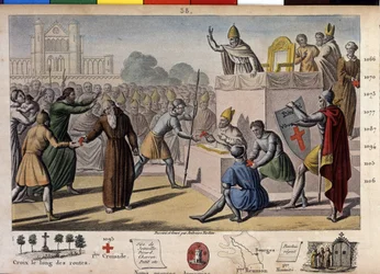 Gott will es: Beim Konzil von Clermont (heute Clermont-Ferrand, Auvergne) predigt Peter der Einsiedler den ersten Kreuzzug vor Papst Urban II.