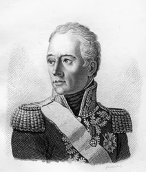 Louis Marie Turreau de Garambouville (1756-1816), französischer General - in „Porträts der französischen Generäle nach den Siegen und Eroberungen der Franzosen“. Graviert von Ambroise Tardieu 1818. Stella Sammlung
