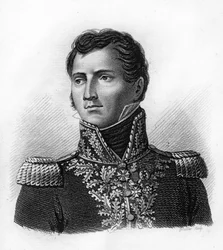 Porträt von General Pierre François Joseph du CREUX Farin (1770-1835). Graviert von Ambroise Tardieu 1818. Stella Sammlung.