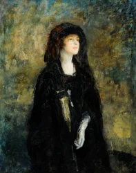 Mrs Claude Johnson in Schwarz