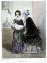 Oh, es ist dein Kopf! (unwürdige Mutter) - in „Madeleines“ von Cham, ca. 1870-1880