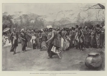 Die Lagos-Dahomey-Grenzfrage, ein einheimischer Tanz im umstrittenen Hinterland