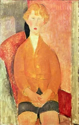 Junge in Shorts, ca. 1918