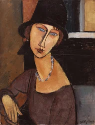 Jeanne Hébuterne mit Hut, 1917
