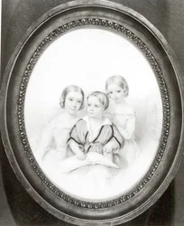 Blandine (geb. 1835), Cosima (geb. 1837) und Daniel (geb. 1839), Kinder von Marie d