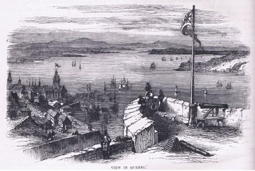 Ansicht in Quebec, Illustration aus Cassells Geschichte der Vereinigten Staaten, veröffentlicht von Cassell, Petter & Galpin, um 1900 (Lithographie)