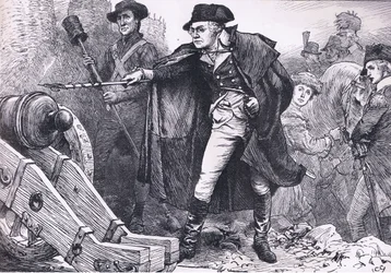 Washington bei der Belagerung von Yorktown, Illustration aus Cassells Geschichte der Vereinigten Staaten, veröffentlicht von Cassell, Petter & Galpin, um 1900 (Lithographie)