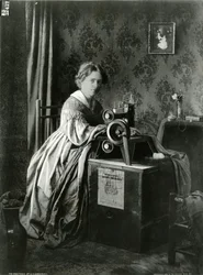 Werbung für Singers Patent-Nähmaschinen, 1899
