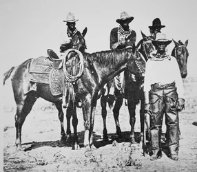 Schwarze Cowboys in Bonham, Texas, ca. 1890