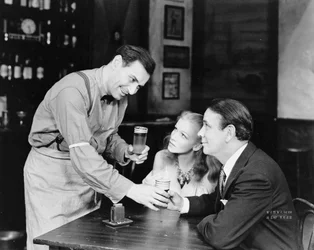 Gene Kelly, Julie Haydon und Eddie Dowling in einer Szene aus der American Theatre Guild Bühnenproduktion von Time of Your Life, 1939-40