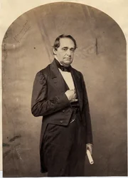 Hannibal Hamlin (1809-91), 15. Vizepräsident der USA (Salzabzug)
