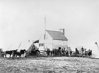Hauptquartier der Sanitätskommission, Brandy Station, Virginia, 1863