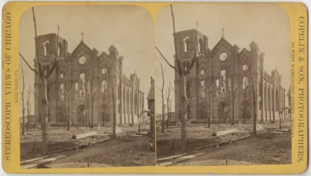 St. Michaels Kirche nach dem Chicagoer Brand von 1871