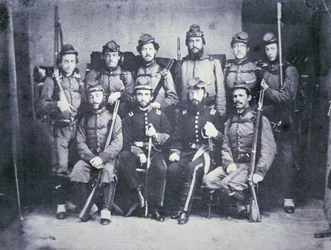 Die Charleston Zouave Kadetten der Konföderierten Armee
