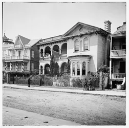 Union-Hauptquartier in der 26 South Battery Street im besetzten Charleston, South Carolina