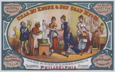 Werbung für Charles McKeone & Son Soap Manufacturing Company, Philadelphia, Pennsylvania, USA