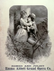 Werbung für Romeo und Julia, mit Emma Abbott, Grand Opera Company