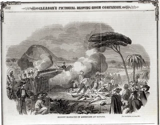 Blutiges Massaker an Amerikanern in Havanna, September 1851, aus 
