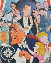 Karikaturkommentar zu Präsident Roosevelts 
