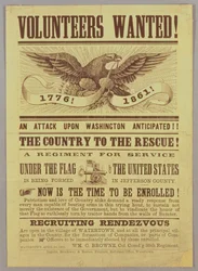 Rekrutierungsplakat aus dem Bürgerkrieg, 1861