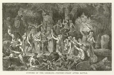 Bräuche der Germanen, Siegesfest nach der Schlacht