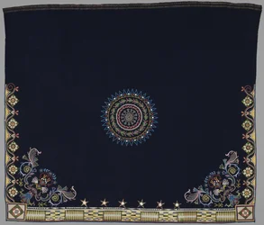 Tanzdecke, Anishinabe, Dakota, ca. 1840-50 (Wolle, Seide & Perlen)