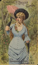 Elegante Dame mit Fächer