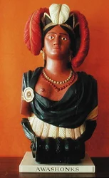 Galionsfigur von Awashonks von einem Schiffsbug