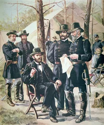 General Ulysses Simpson Grant, Kommandant der Unionsstreitkräfte in der Schlacht von Shiloh, 6.-7. April 1862